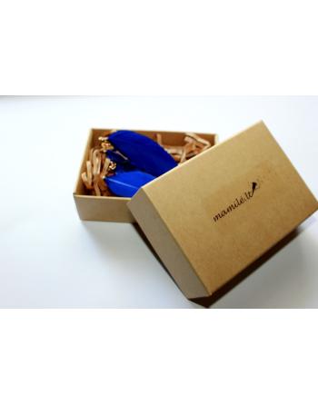 Plunksnų auskarai "BLUE NATALLI"