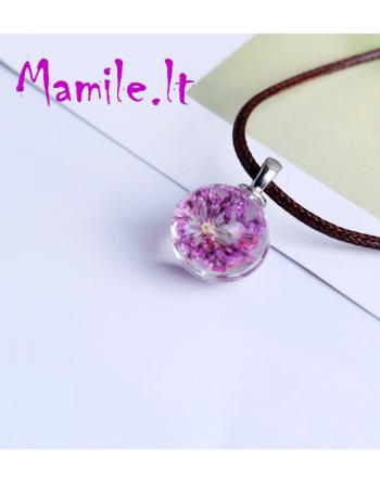 Stiklo pakabukas "ALYVINĖ ŽARA"