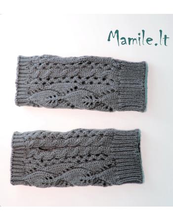 Pirštinės-riešinės "GREY PLAIT"