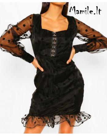 Juodos organzos suknelės "POLIN". Dydžiai S/M