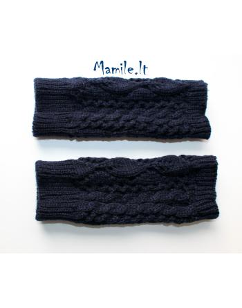 Pirštinės-riešinės "BLUE PLAIT"