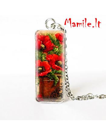 Pakabukai su grandinėle „AGUONOS“