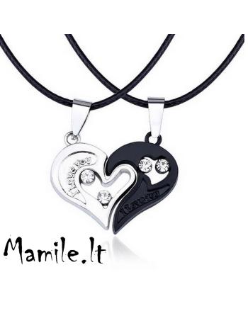 Širdelių formos, dviejų dalių papuošalai porai „IMPRA DUO“