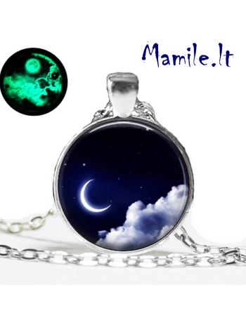 Romantiški tamsoje šviečiantys pakabukai „IKI MĖNULIO IR ATGAL"