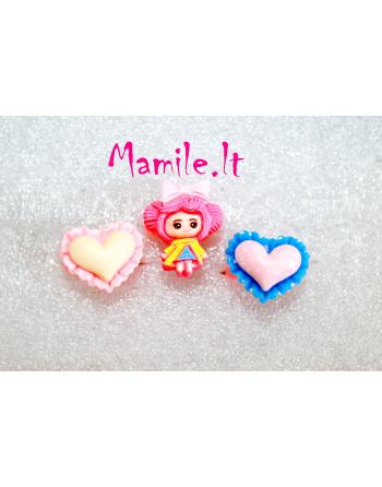 3 žiedukų rinkiniai "ŠIRDELIŲ DAMA"