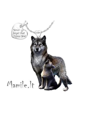 Pakabukai su grandinėle „VILKAS IR VILKIUKAS“