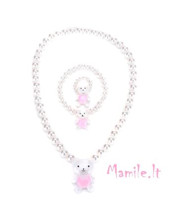 3 dalių papuošalų rinkiniai mergaitėms "PERLŲ LOKIUKAI“