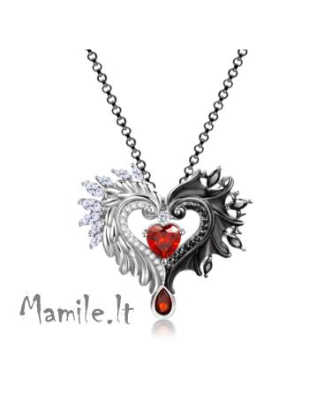 Pakabukas su grandinėle „SPARNŲ ŠIRDIS“
