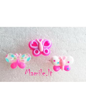 3 žiedukų rinkiniai "DRUGELIŲ ROJUS"