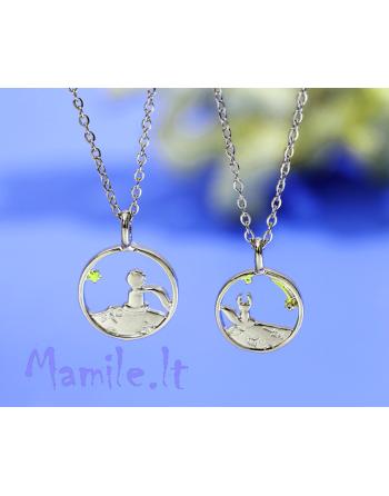 2 vnt. Draugystės pakabukai su grandinėlėmis „MAŽASIS PRINCAS IR...