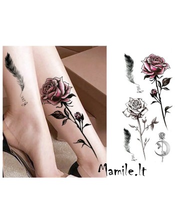Laikinos tatuiruotės „ROŽĖ“