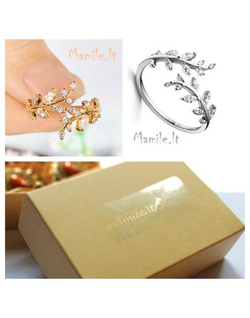 Žėrintys žiedai "ALYVUOGĖS ŠAKELĖ"