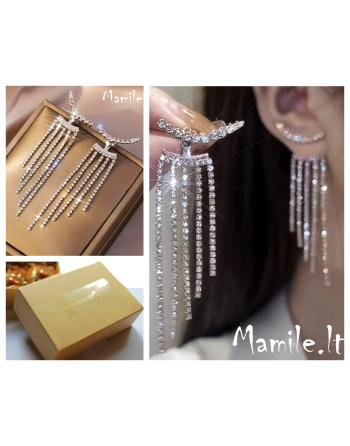 Ilgi žėrintys auskarai: du viename "KALNŲ KRIŠTOLAS“