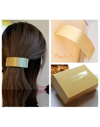 Elegantiški aukso spalvos plaukų segtukai „GOLD BRICK“