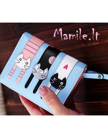 Vaikiškos piniginės "KATINUKAI" su nedideliais DEFEKTUKAIS