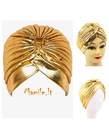 AUKSO SPALVOS TURBANAI „KARUSELĖ“